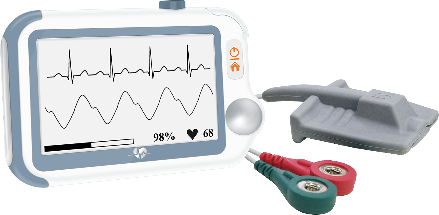 Checkme Pro Vital Signs Health Monitor for ECG, Oxygen Level, Heart Rate, Blood Pressure and Temperature.