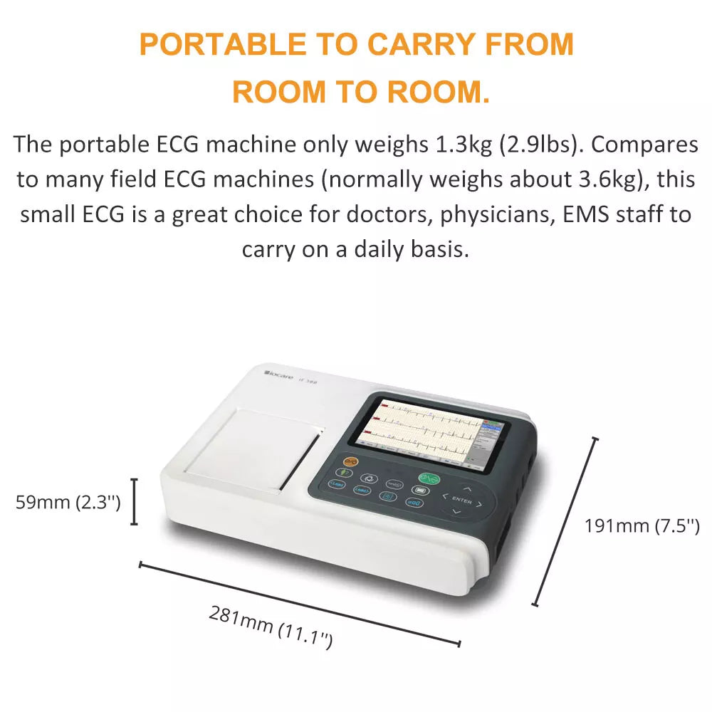 Biocare iE300 12-lead ECG Machine