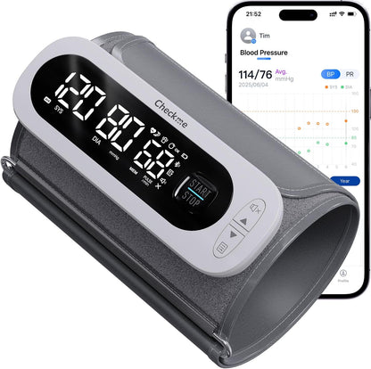 Checkme Rechargeable Blood Pressure Monitor, Large Screen BP Machine