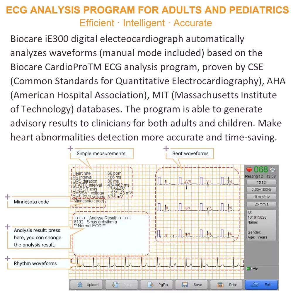 Biocare iE300 12-lead ECG Machine