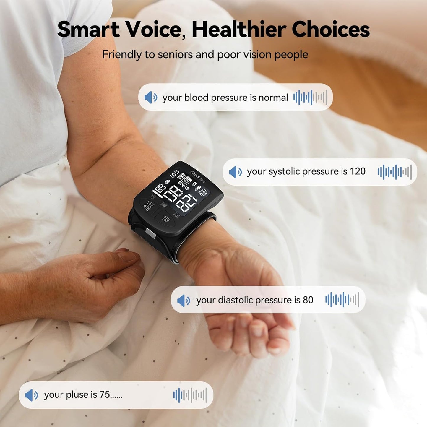 Checkme Wrist Blood Pressure Monitor for Home Use