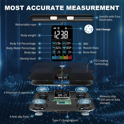 Lepulse P1 8 Electrode Smart Body Fat Scale