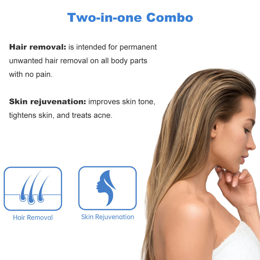 808nm Permanent Laser Hair Removal + Ultimate Skin Rejuvenation 2 in 1 Machine